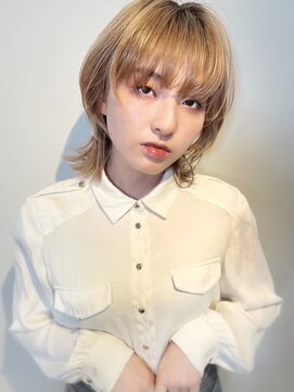 ヘアメイク パッセージノエ 浜田山店(Passage noe) ハイトーン×ミディウルフ