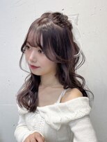 ピア ヘアーデザイン プレミアム(Pia hair design premium) 盛れる顔まわりカット × ブリーチなしラベンダー