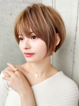 ロンドホットリップ 立川(Lond hot lip) イメチェン外ハネボブ美髪ワイドバングレイヤーショート/立川