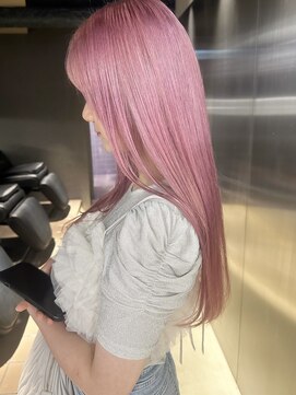 ペレ 栄店(PELE) デザインカラー/レイヤーカット/ウェットヘア/オリーブベージュ