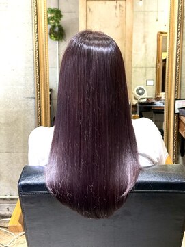 美容室カードル 新小岩店(Cadre) 髪質改善メテオカラー/艶ストレート/ピンクラベンダー【新小岩】