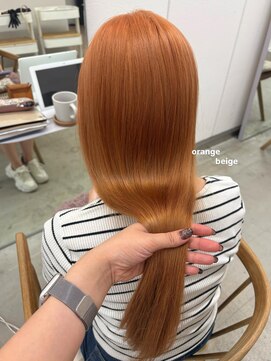 リル(re'll) 《花屋併設》オレンジベージュ［酸性ストレート/ヘアセット］