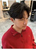 MEN’S HAIR/ブルーブラック/フェザーパーマ/津田沼