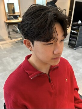 シエテ 津田沼(Siete) MEN’S HAIR/ブルーブラック/フェザーパーマ/津田沼