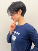 【morio】黒髪前下がりショートヘア♪