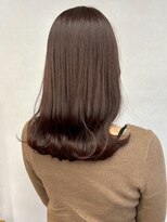 ミュラ(mulah)&nbsp;こっくりカラーチョコレートブラウン＊外ハネセミロング秋カラー