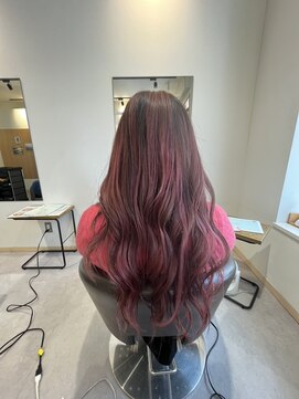 大人ローズベリーの透け感ロング