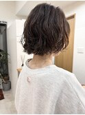 結べるボブヘアアレンジニュアンスボブパーマ
