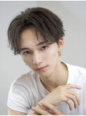 熊本フェザーショートメンズパーマ美容室センターパート
