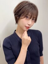 ジアン バイ ミルボン 西宮ガーデンズプラス(GIEN by milbon) ダークパープル/ナチュラルショート/ミルクブラウン/夏/西宮北口