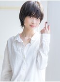 デザインカラー 丸みショート 無造作カール  ボブディ　千葉