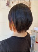 秋色オレンジインナーカラー