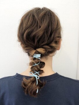 アメイジングヘアー 中沢店(AMAZING HAIR) 【AMAZING HAIR 中沢店/鳥越】大人かわいい紐アレンジヘアセット