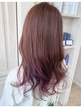 キャアリー(Caary) 福山市美容室Caary 個性派 インナー ピンク×パープルMIX