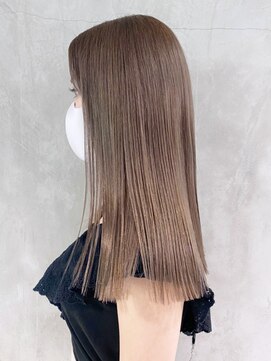 アイティーバイアルバム 松戸店(IT by ALBUM) グレージュロング_ショコラベージュボブルフ_ba343531