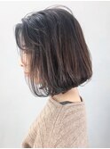 セピアグレージュボブ_ヘルシースタイルふんわりカール_ba282361