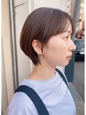 大人可愛い丸みショートボブ