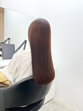 イレス 札幌駅前(IRESU) ドレスヘア/ピンクブラウン/縮毛矯正・ストレー ト/波巻き