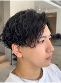 波巻きパーマツイストスパイラルパーマメンズ万代新潟駅