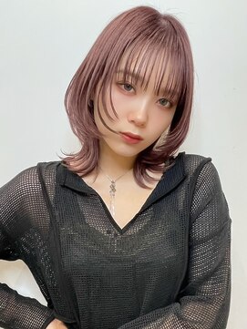 トルネード(TORNADO) 外ハネウルフ フェイスレイヤー ピンクバイオレットt1130