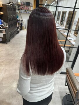 ナンバー リコ 名駅 ジャム 名古屋(N° rico JAM) ナチュラルピンクブラウン　髪質改善トリートメント　セミロング