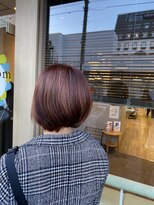 ブロッサム 東中野店 くびレイヤーエモージュ小顔カットシースルーバング大人ガーリー