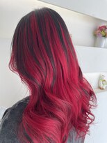 スリーヘアーデザインズ(Three Hair Designs) 派手髪レッド
