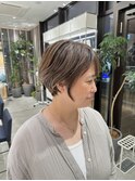 3Dカラー/白髪ぼかし/大人ショート/シークレットハイライト