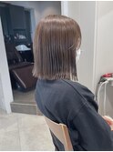切りっぱなしボブ グレージュ ベルボブ sn