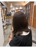ヘアーサロン ウィング(HAIR SALON Wing) 赤坂＊肩ハネボブブリーチなしオリーブグレージュ