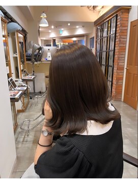 ヘアーサロン ウィング(HAIR SALON Wing) 赤坂*肩ハネボブブリーチなしオリーブグレージュ