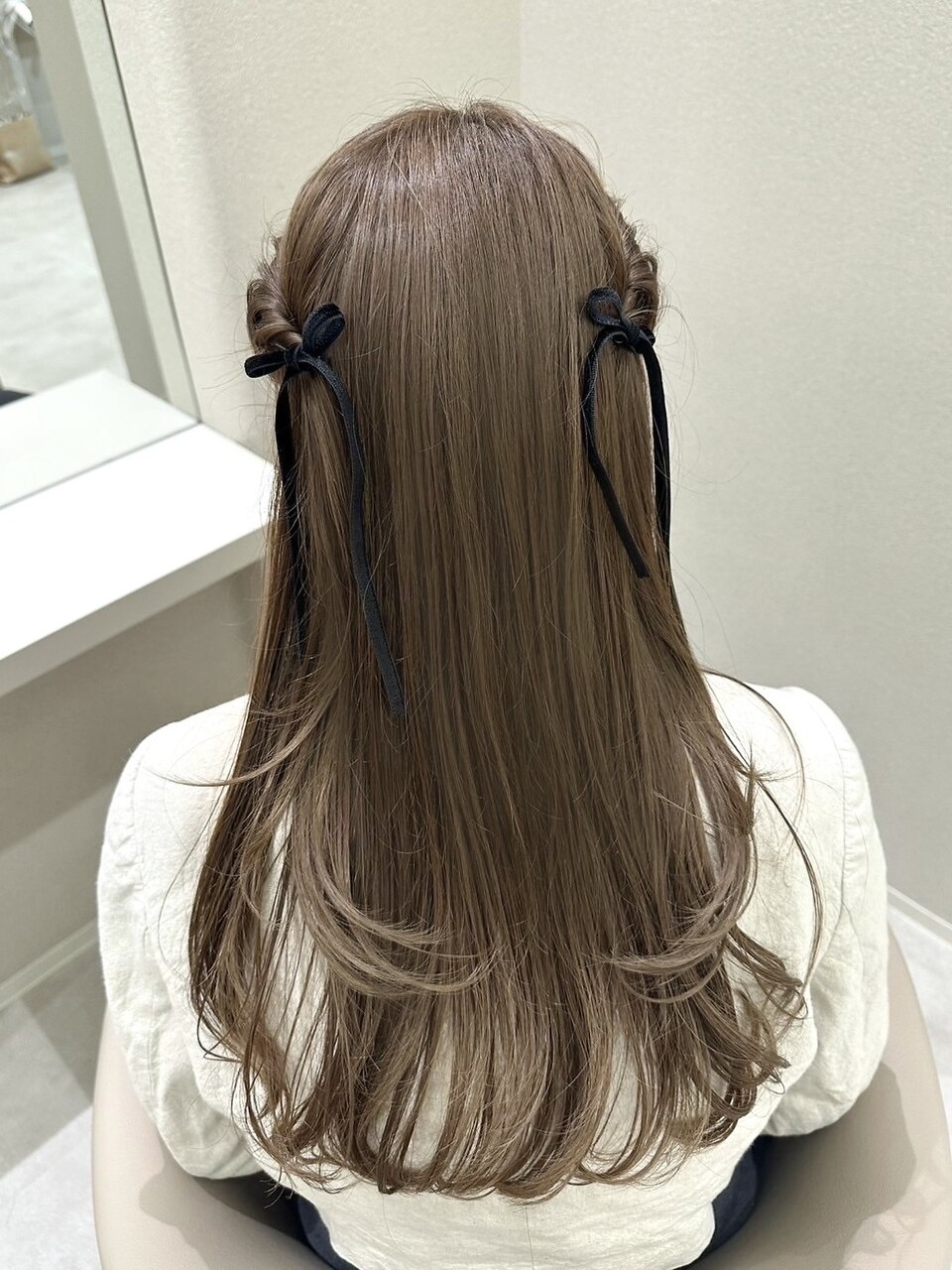 ピンクベージュ/ロング/表参道/原宿