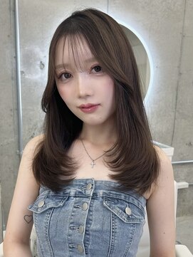 エヌアイ オモテサンドウ(ni omotesando) ワンカールで可愛いレイヤーカット ベージュカラー☆