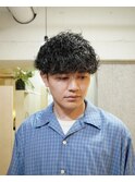 波巻きパーマ