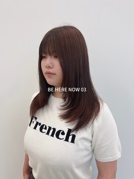ビーヒアナウ N゜03 金沢駅西店(BE HERE NOW) 【韓国ヘア/レイヤーカット/ピンクブラウン】