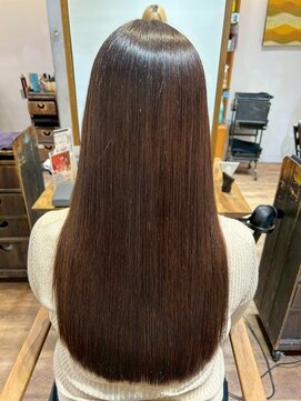 ヘアリゾート粋 新宿三丁目本店 髪質改善/ストレートロング/ダークブラウン