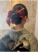 成人式 ヘアセット カチモリ シニヨン 辻堂