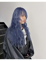MUJAK【ムジャク】【4月1日NEW OPEN(予定)】 福岡 久留米 くすみブルー ハイトーン ウェーブスタイリング