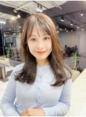 ・ラフレイヤー/セミロング/シースルーバング/透明感/前髪