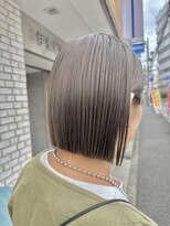 オーガニックエコ 川越(organic+eco)&nbsp;20代30代/夏ヘア/ミニボブ/切りっぱなし/ブリーチなしカラー