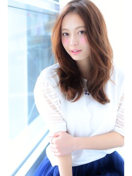 トリコ心斎橋(trico) 黒髪に似合うコケティッシュセンターパートウェービーモーブ