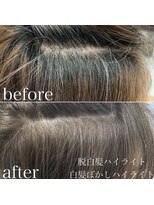 ニコフクオカヘアーメイク(NIKO Fukuoka Hair Make)&nbsp;【NIKO】脱白髪染めハイライト、白髪ぼかしハイライト