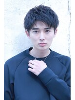 リップス 原宿(LIPPS)&nbsp;短髪王道！刈り上げ2ブロックアップバング！ブルーブラック！