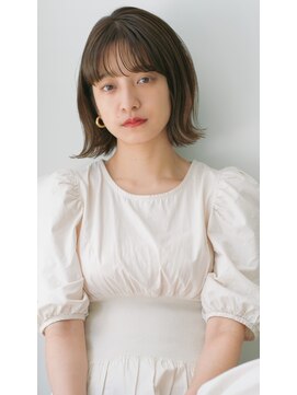 ガーデン オオタカノモリ(garden otakanomori) 20代30代40代 ショコラアッシュ 大人くびれボブ×前髪ありc