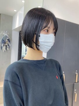 ロンドシエル 横浜(Lond ciel) 黒髪でも可愛いミニボブ【久保田夢美】横浜韓国モード