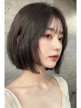 リコヘアー(LiCO HAIR) 韓国顔周り×タンバルモリ×ボブ×グレージュ