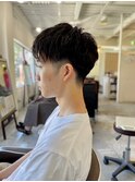 【soy-kufu】MEN'S HAIRアッシュブラック束感マッシュパーマ