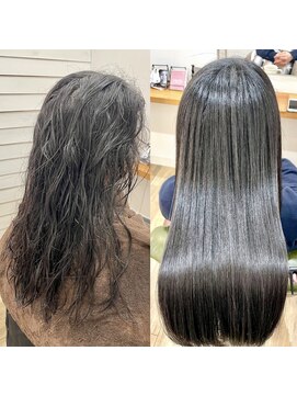 グリーンルームセカンド 結城店(GREEN ROOM. 2nd) ナチュラルレイヤー/地毛風カラー/髪質改善/縮毛矯正/結城/小山