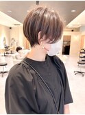 ショートボブマッシショート/前髪/イメチェン/グレージュカラー