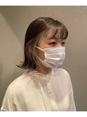 外はねボブ、イヤリングカラー